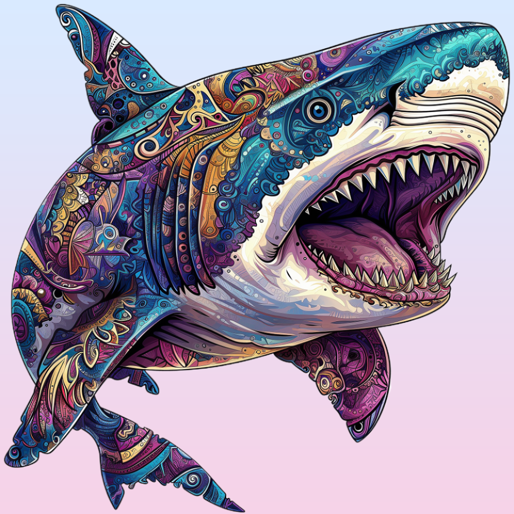 Abstract Pattern Shark Diamond Art Kit