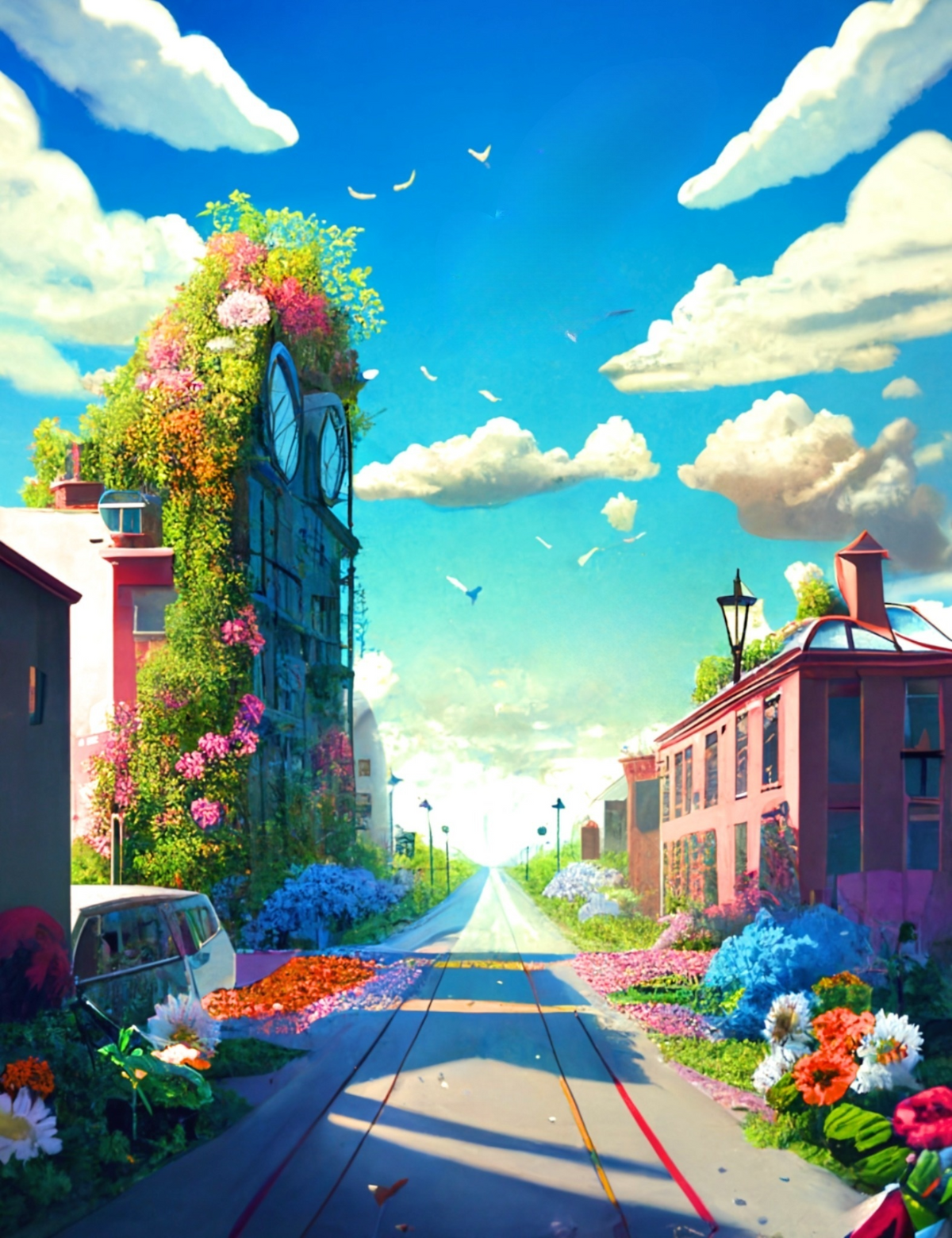 Streets Of Flowers Diamond Art Kit