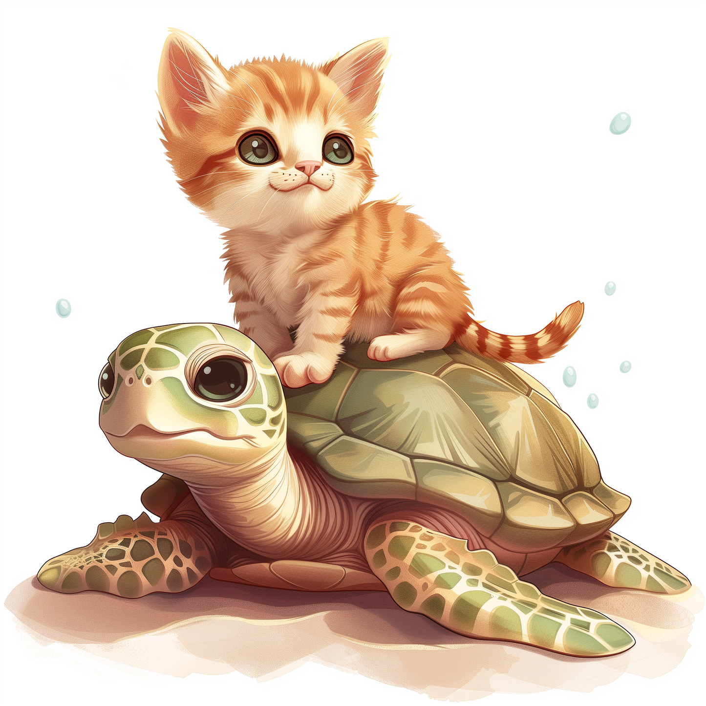 Turtle And Kitten Diamond Art Kit