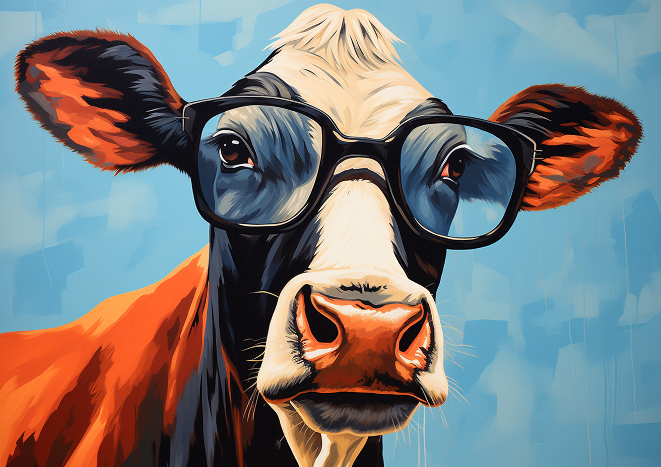 Cow Glasses Diamond Art Kit