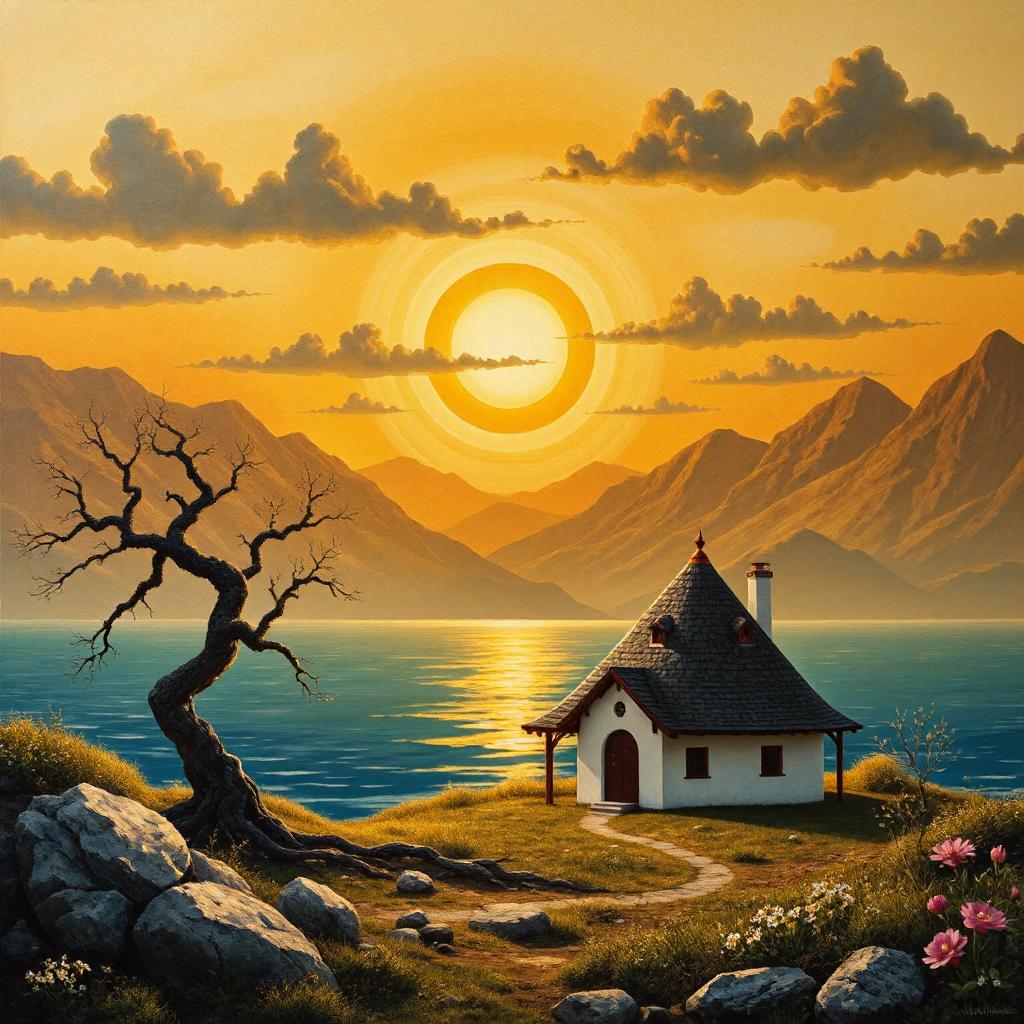 White Lakehouse Diamond Art Kit