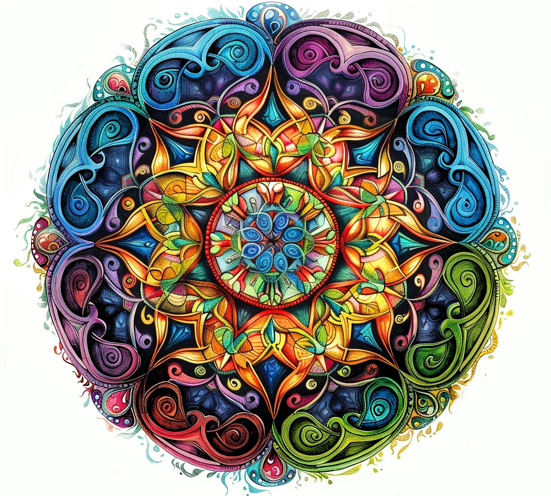 Abstract Swirls Mandala Diamond Art Kit
