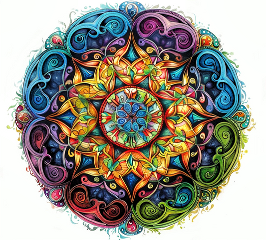 Abstract Swirls Mandala Diamond Art Kit