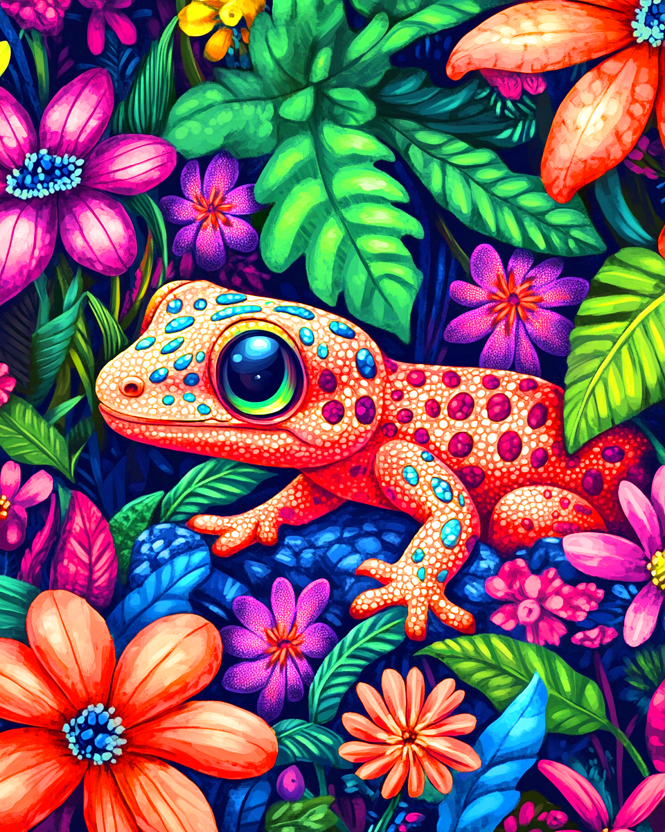 Little Colorful Gecko Diamond Art Kit