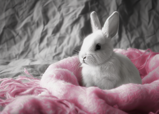Pink Bunny Bed Rabbit Diamond Art Kit