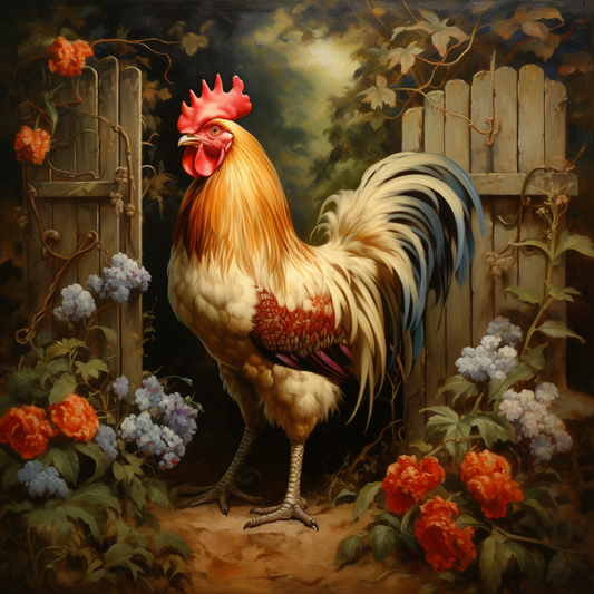 Rooster At The Gate Diamond Art Kit