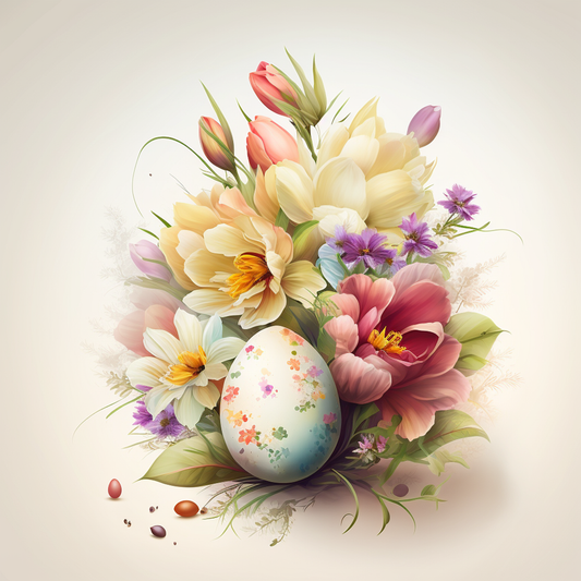 Easter Egg Flower Bouquet Diamond Art Kit