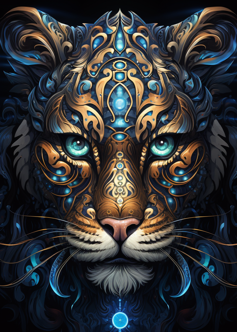 Glowing Gem Tiger Diamond Art Kit