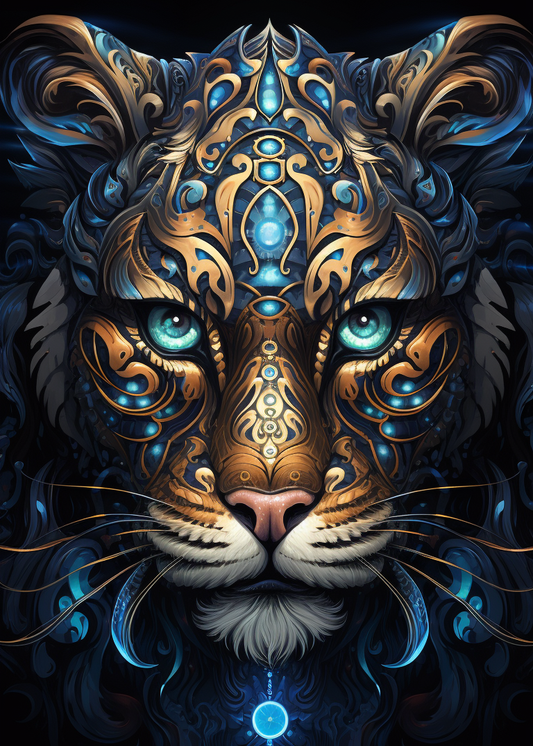 Glowing Gem Tiger Diamond Art Kit