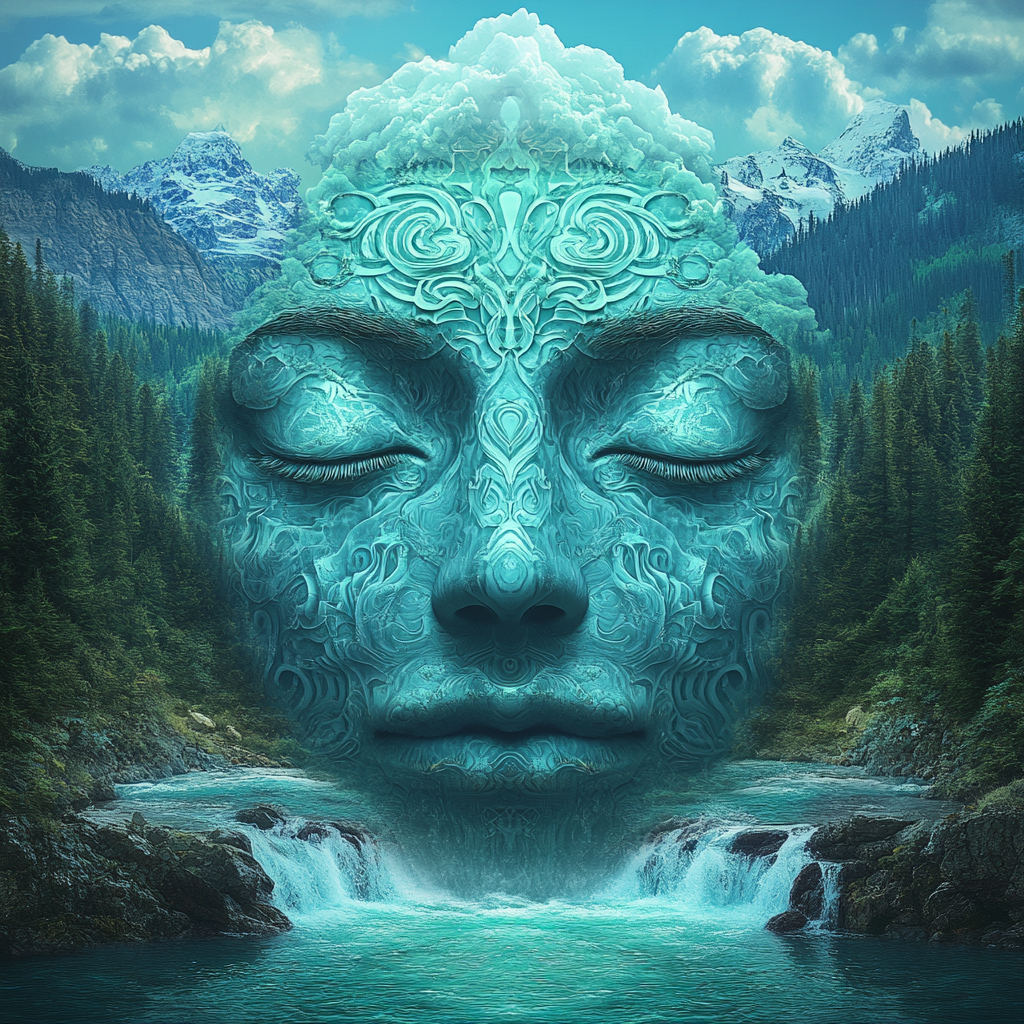 Waterfall Mountain Face Diamond Art Kit