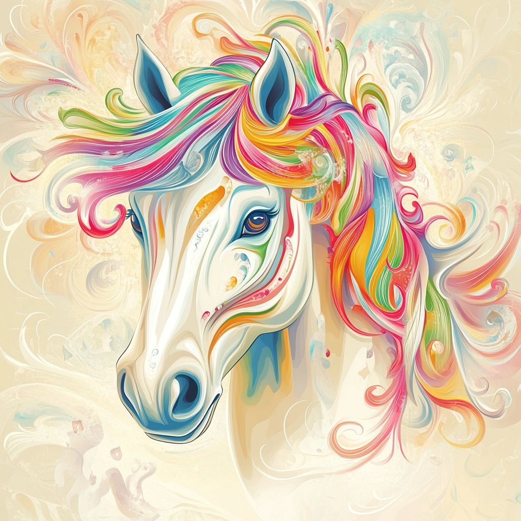 Colorful Art Horsehead Diamond Art Kit