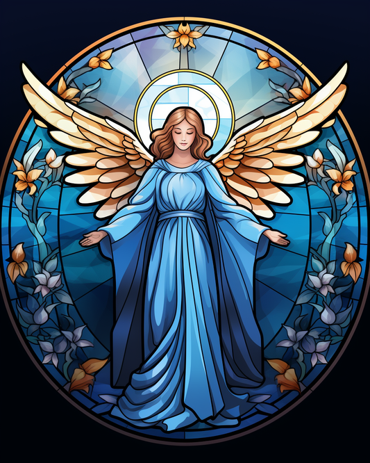 Blue Dress Abstract Angel Diamond Art Kit