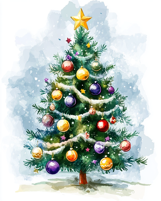 Ball Ornament Christmas Tree Diamond Art Kit