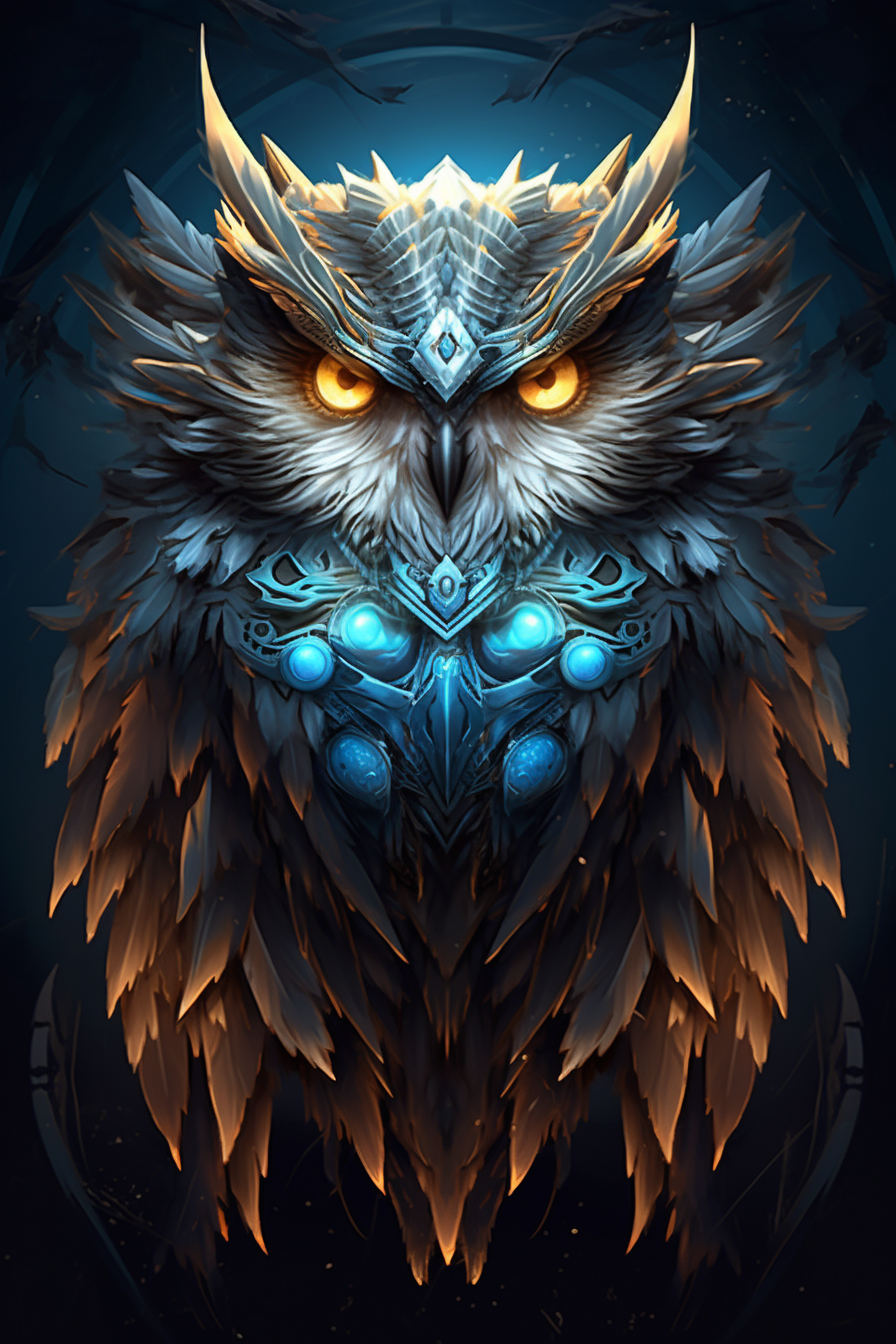 Glowing Eye Owl Diamond Art Kit
