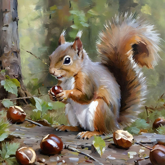 Nuts And Squirrel Diamond Art Kit