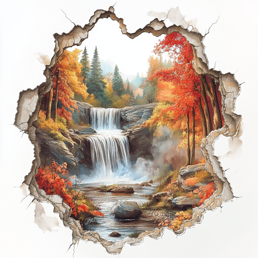 Whitewall Fall Waterfall Diamond Art Kit