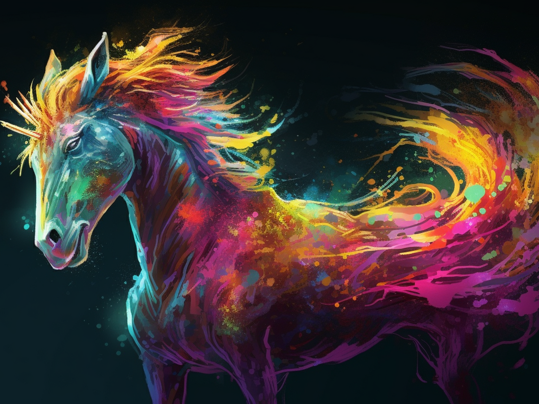 Colorful Paint Horse Diamond Art Kit