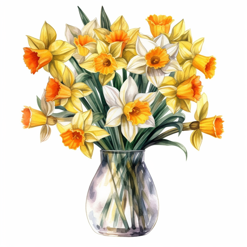 Vase Of Daffodils Diamond Art Kit