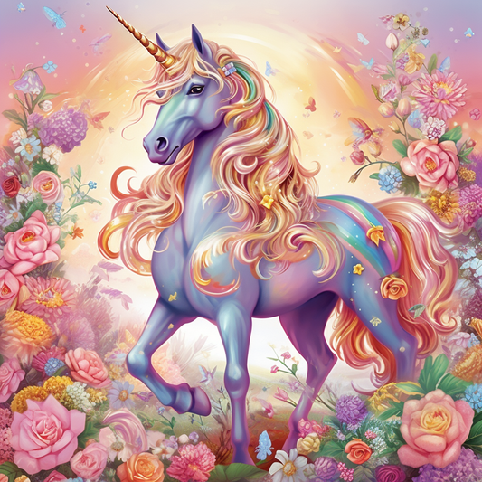 Apricot Mane Unicorn Diamond Art Kit
