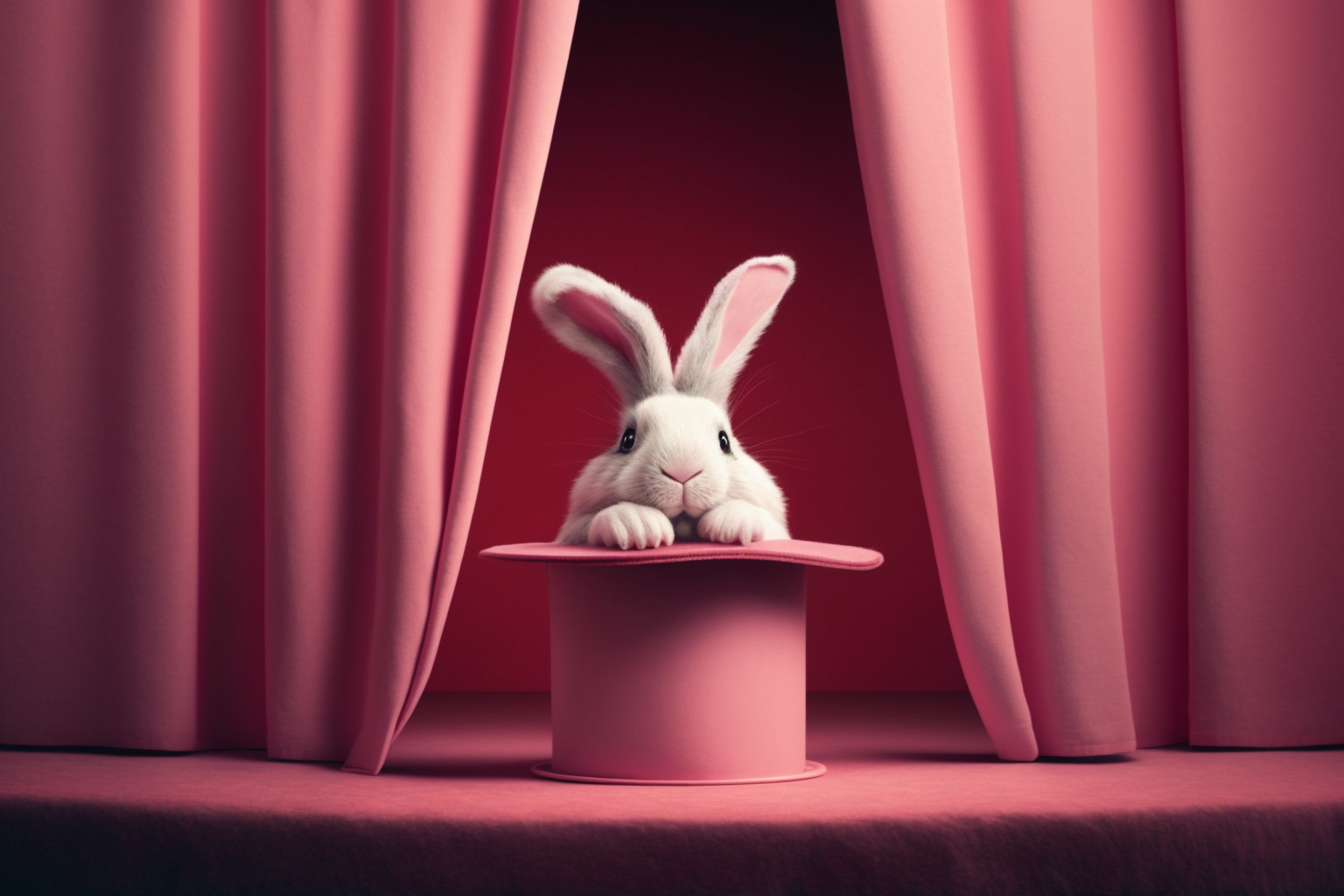 Pink Top Hat Bunny Diamond Art Kit