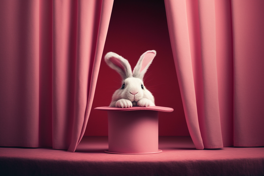 Pink Top Hat Bunny Diamond Art Kit
