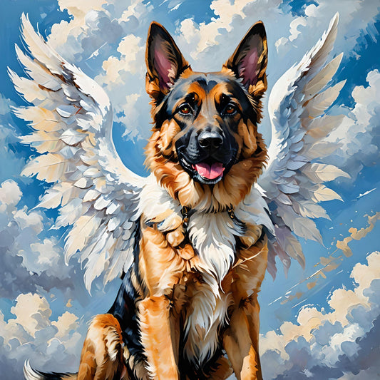 German Shepherd Angel Diamond Art Kit
