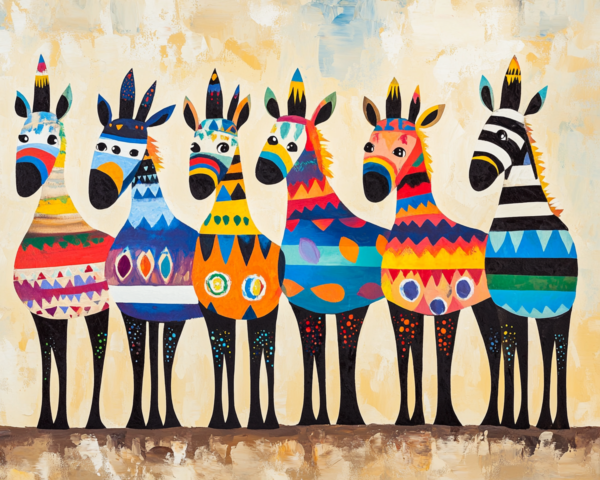 Abstract Zebras Diamond Art Kit