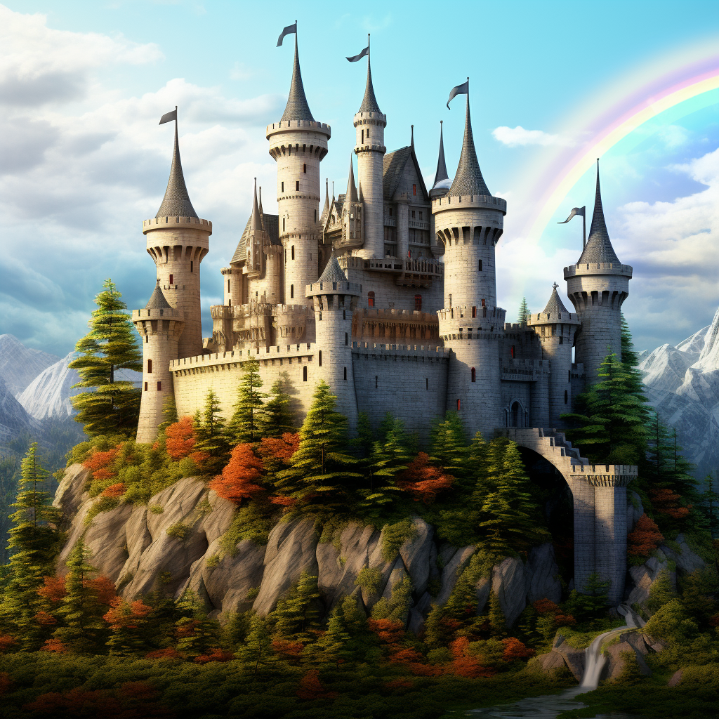 Castle In The Mountains Diamond Art Kit