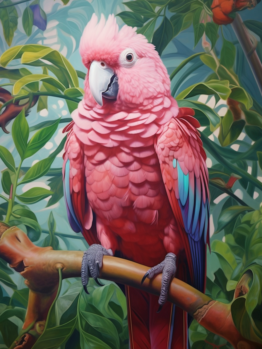 Pink Parrot Diamond Art Kit