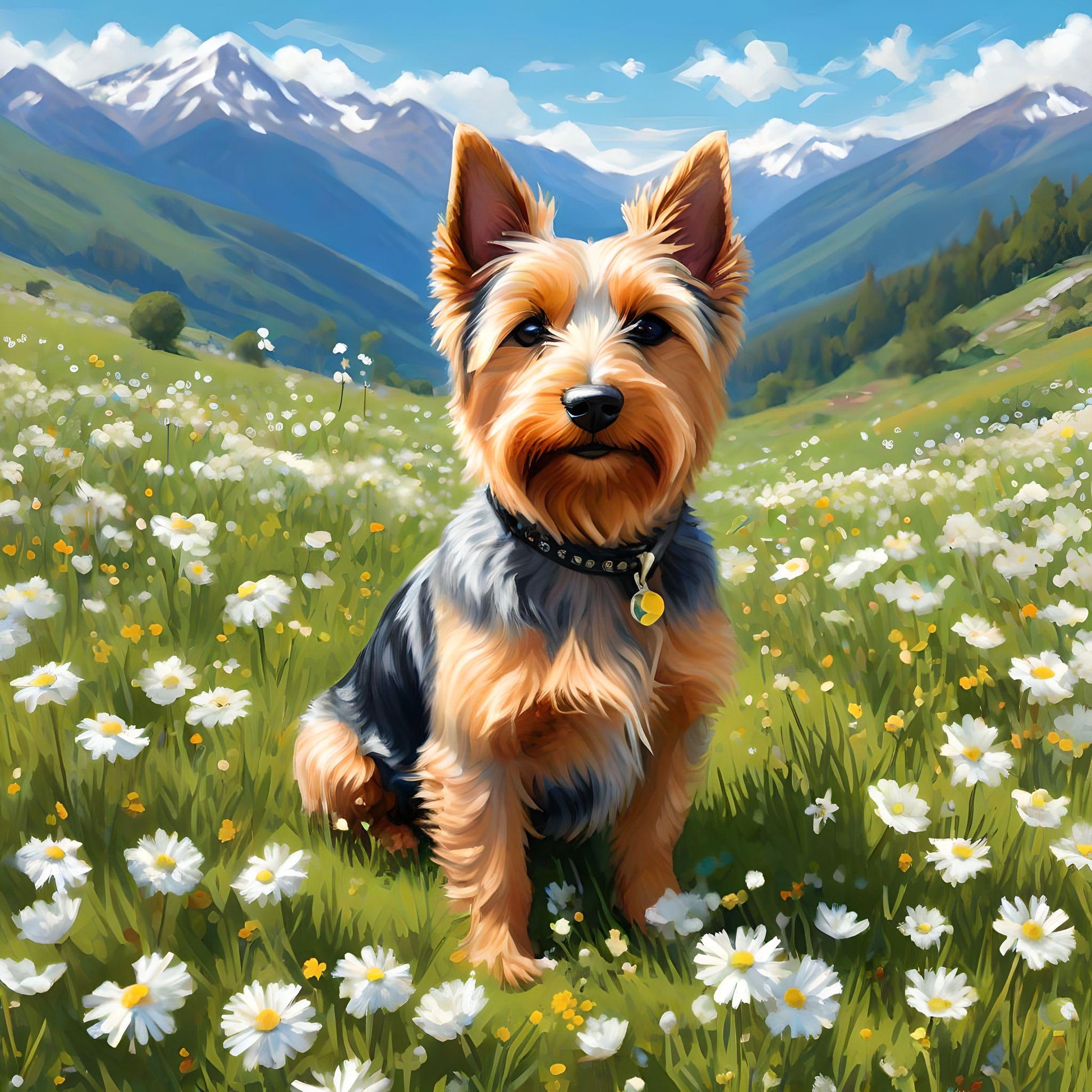 Australian Terrier Meadow Diamond Art Kit