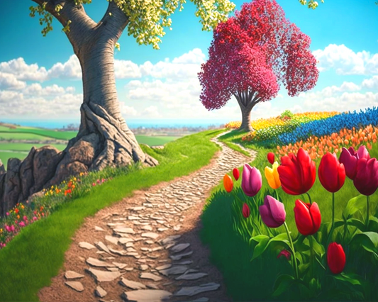 Tulip Tree Pathway Diamond Art Kit