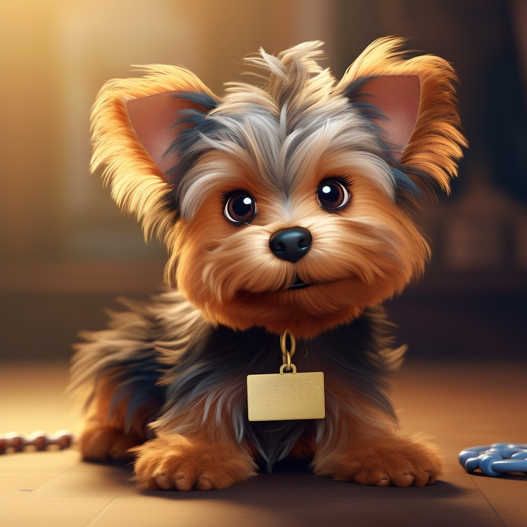 Cartoon Yorkie Diamond Art Kit