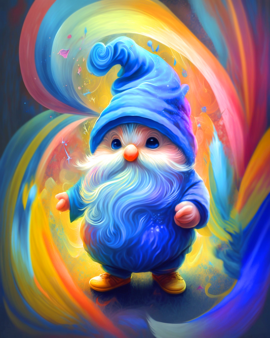 Orange Nose Gnome Diamond Art Kit