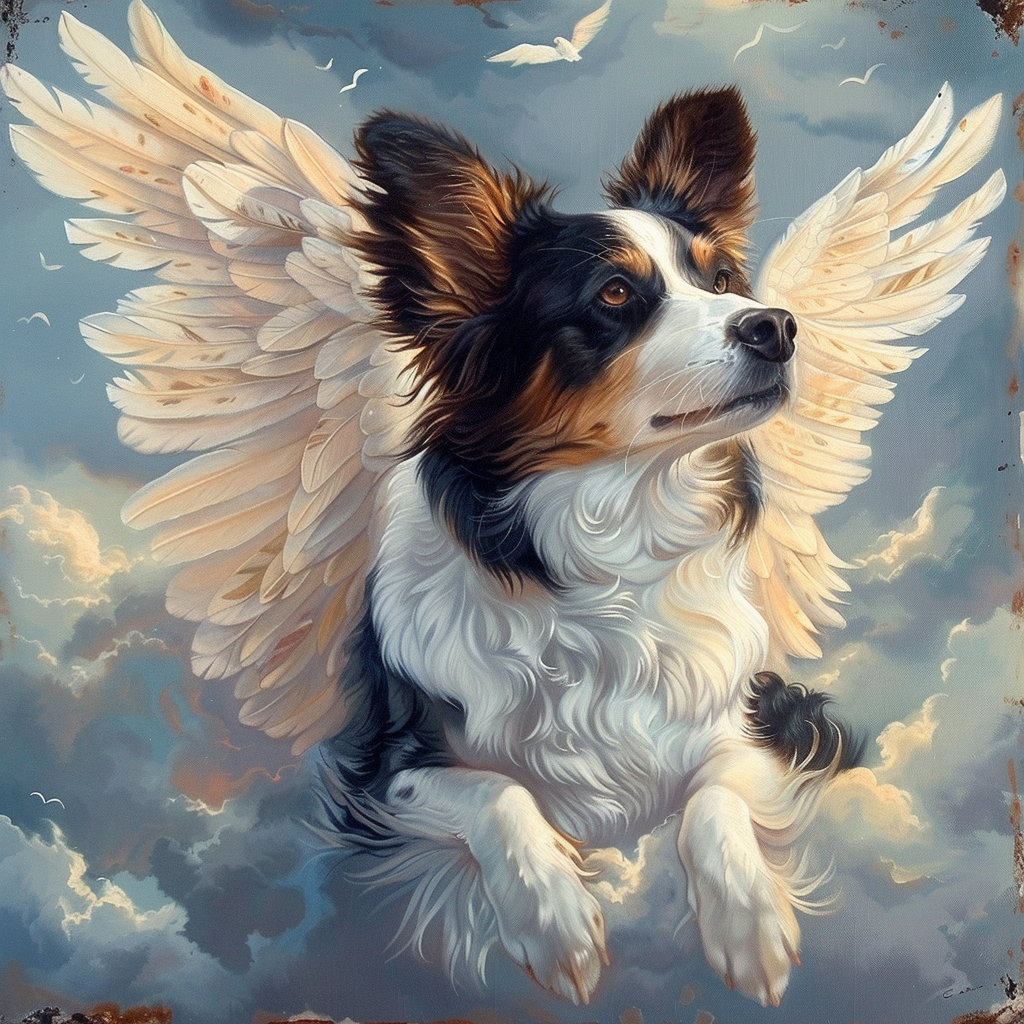 Angel Border Collie Diamond Art Kit