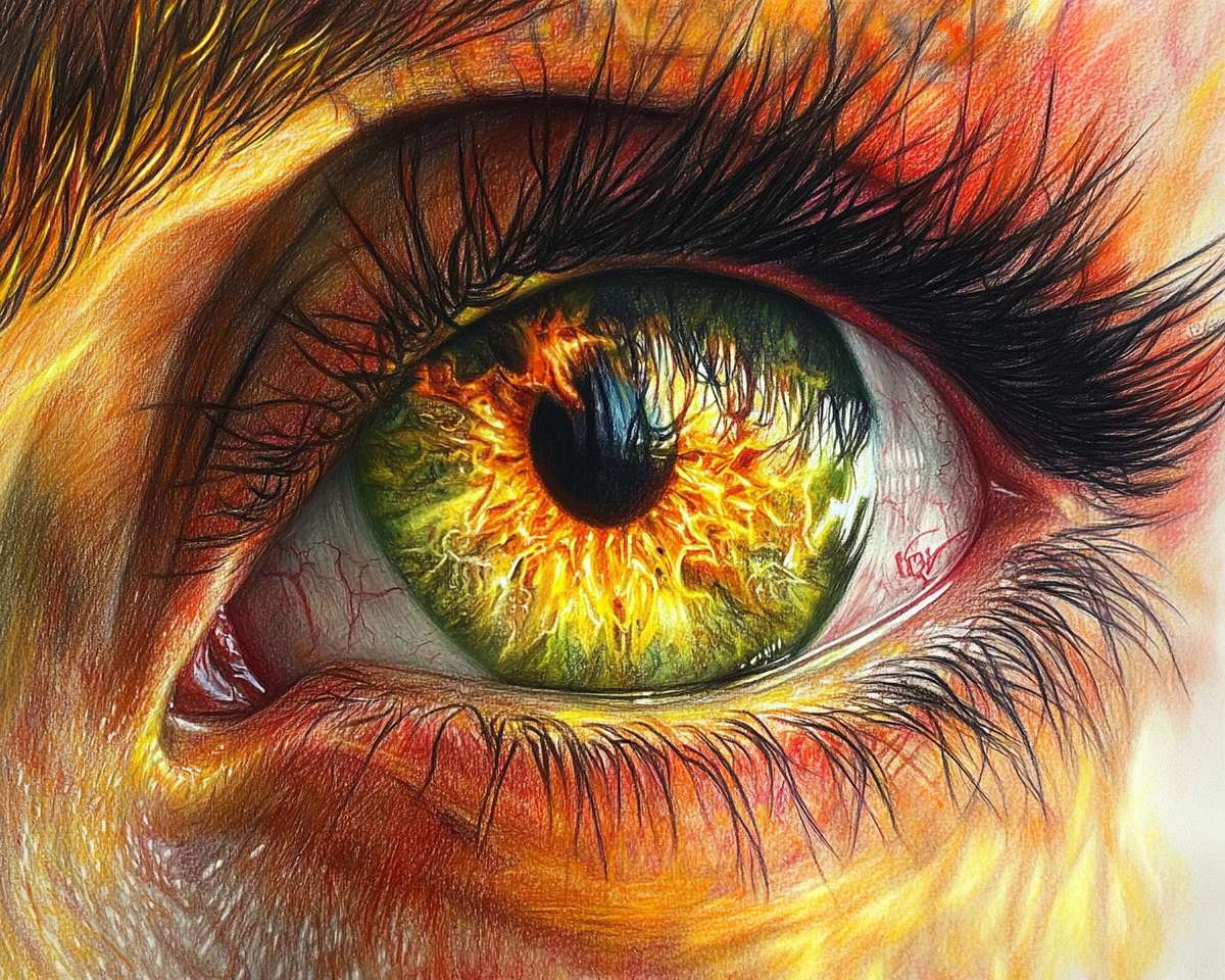 Yellow Burst Eye Diamond Art Kit