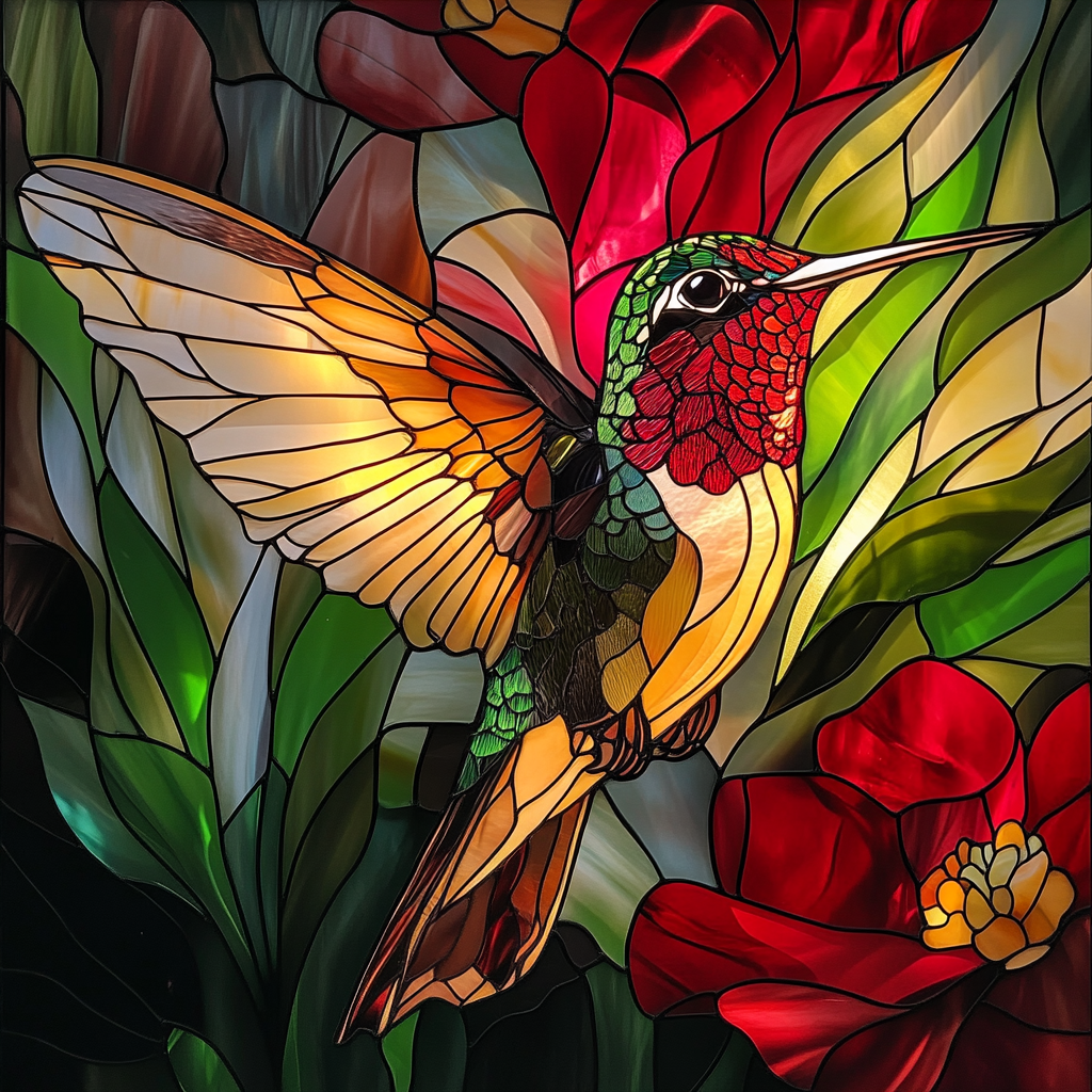 Light Wing Abstract Hummingbird Diamond Art Kit