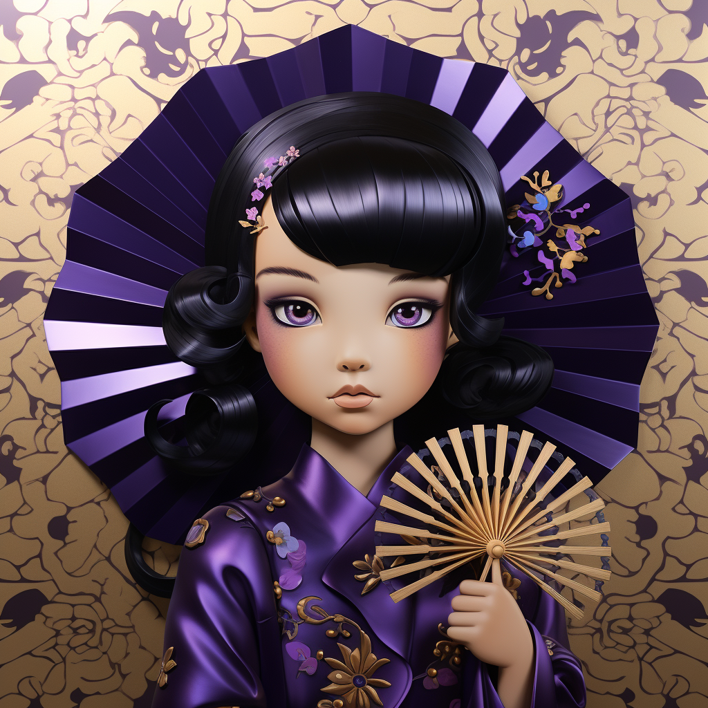 Purple Dress Geisha Diamond Art Kit