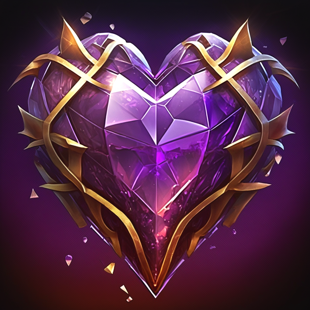 Purpleheart Gem Gold Armor Diamond Art Kit
