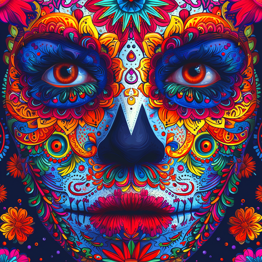 Bright Painted Face Diamond Art Kit