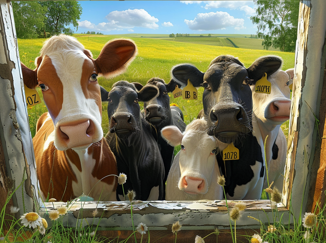 Cows At The Old Window Diamond Art Kit