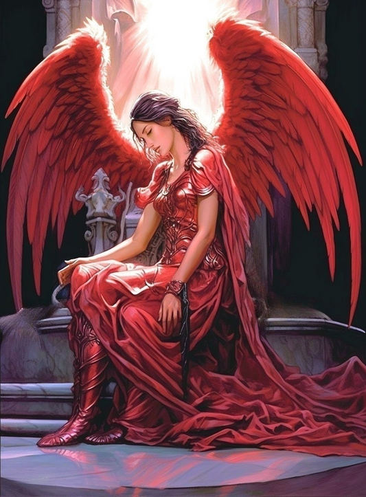 Angel With Redwings Diamond Art Kit