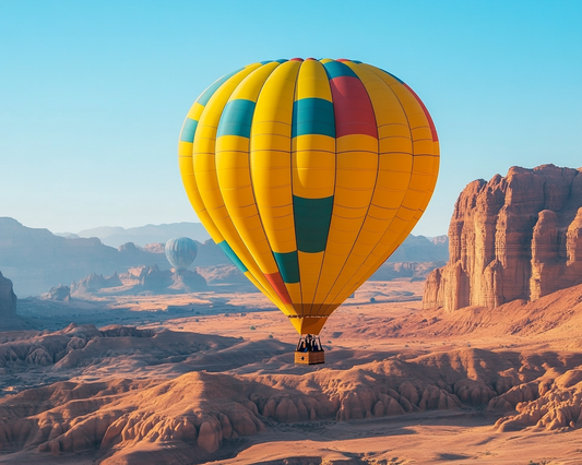 Yellow Hot Air Balloon Diamond Art Kit