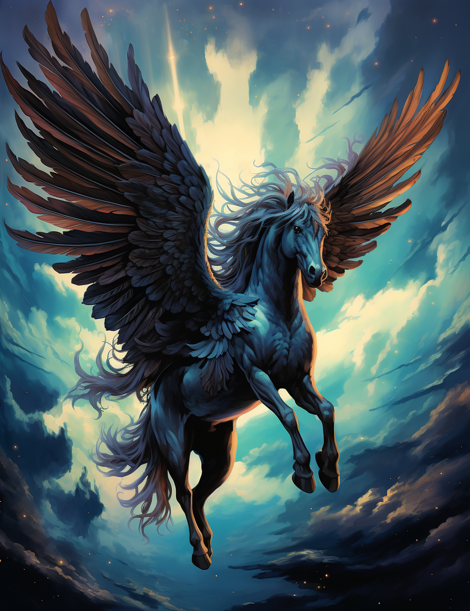 Lighted Sky Pegasus Diamond Art Kit