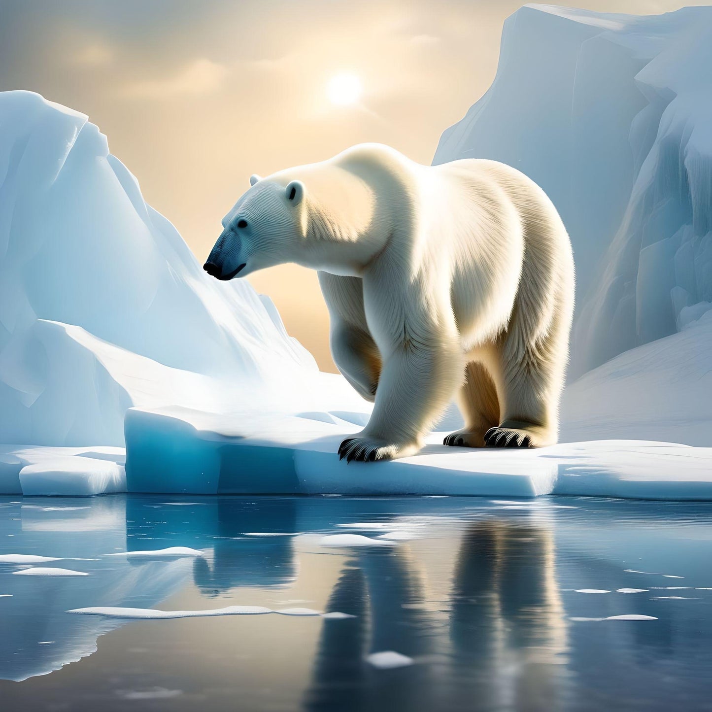Ice Bank Polar Bear Diamond Art Kit