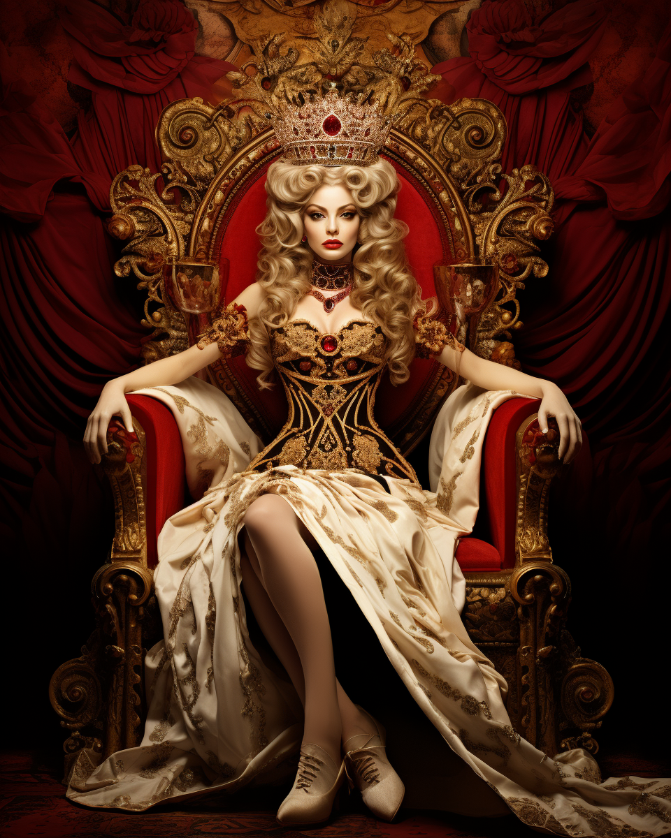 Gold Thrown Queen Diamond Art Kit