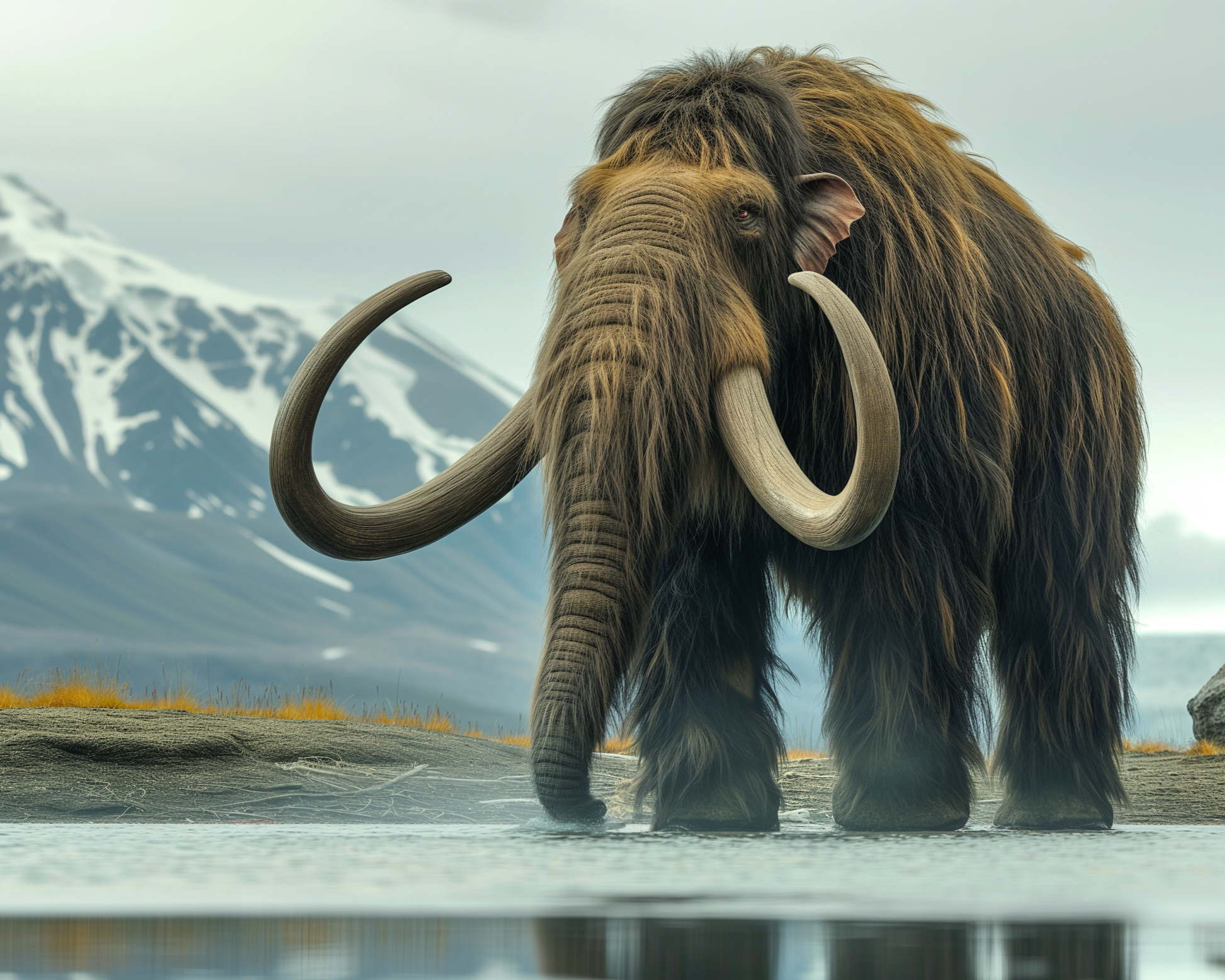 Snowy Mountain Woolly Mammoth Diamond Art Kit