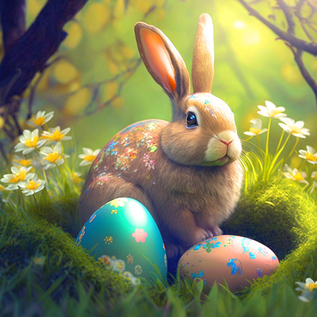 Two Egg Rabbit Diamond Art Kit