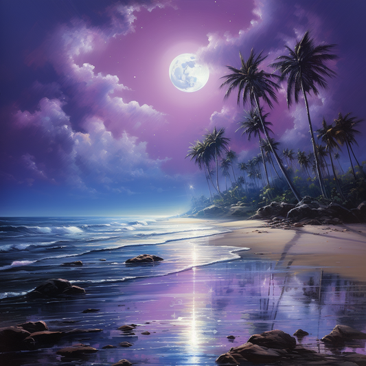 Moonlight Reflection Sea Diamond Art Kit