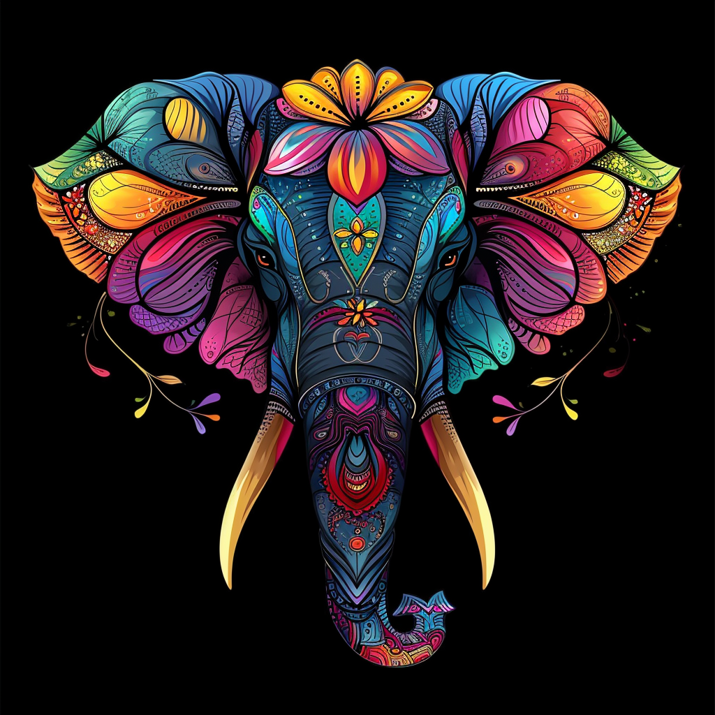 Rainbow Ears Elephants Diamond Art Kit
