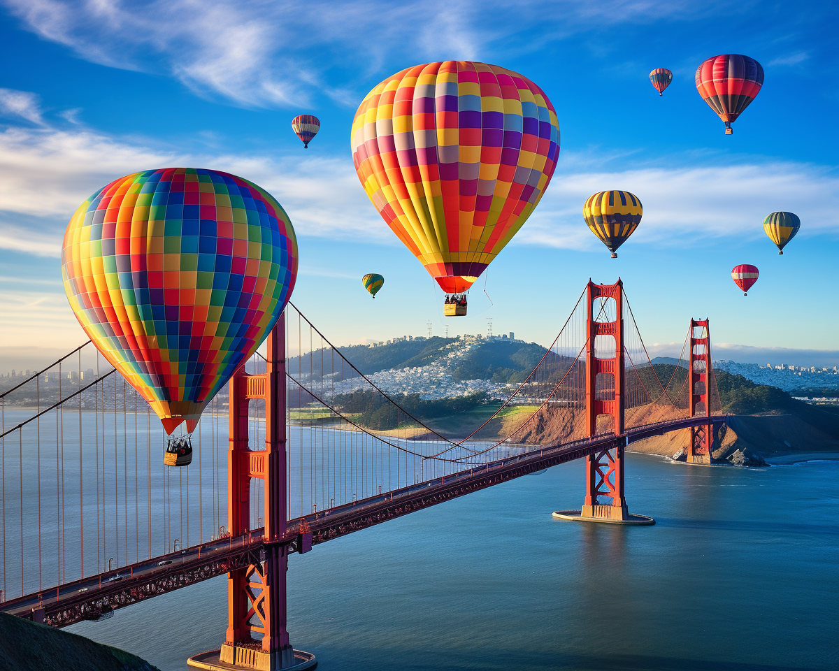 Hot Air Ball On Bridge Diamond Art Kit